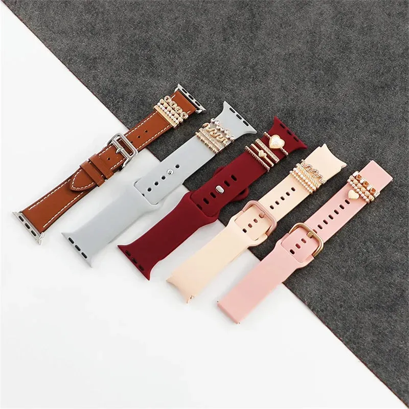 Watch Band Charms For Apple Watch Ultra band 8 7 6 3 se Diamond Jewelry Charms Accessories samsung/Huawei watch strap 20/22mm Bracelet