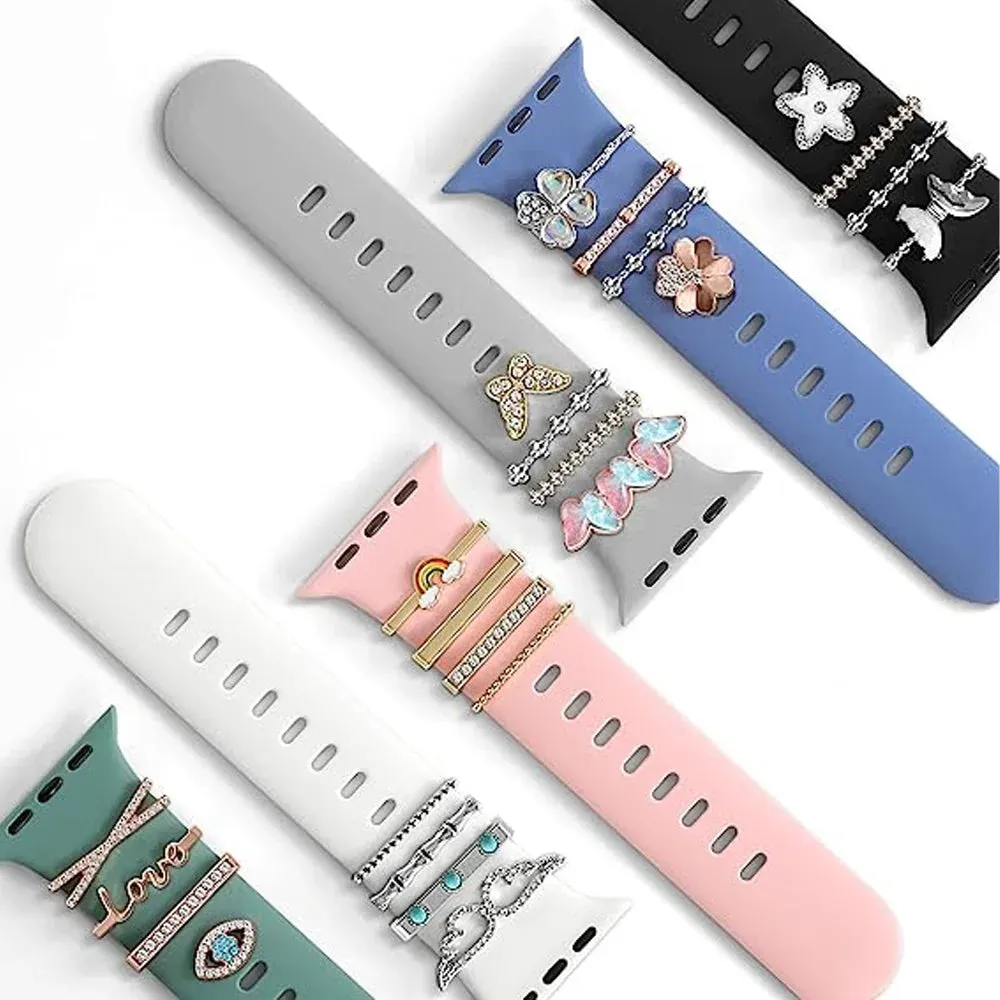 Watch Band Charms For Apple Watch Ultra band 8 7 6 3 se Diamond Jewelry Charms Accessories samsung/Huawei watch strap 20/22mm Bracelet