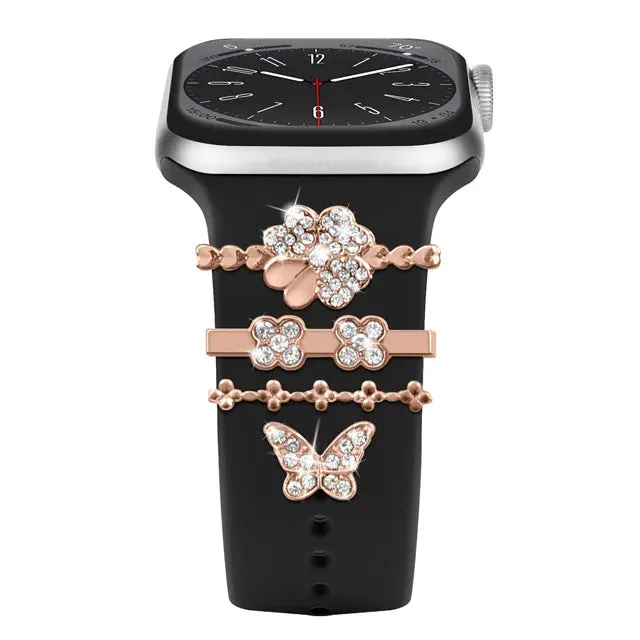 Watch Band Charms For Apple Watch Ultra band 8 7 6 3 se Diamond Jewelry Charms Accessories samsung/Huawei watch strap 20/22mm Bracelet