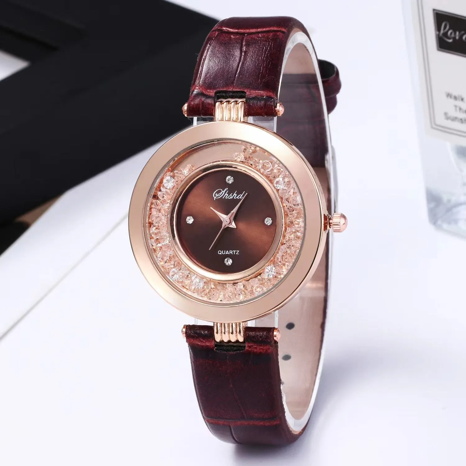 Women Watch Rhinestone Romantic Starry Sky WristWatch Fashion Ladies Leather Watch Clock for Women Relogio Feminino Montre Femme