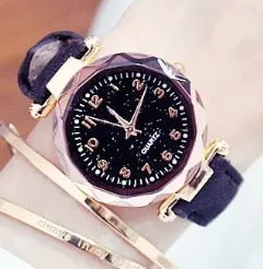 Women Watch Rhinestone Romantic Starry Sky WristWatch Fashion Ladies Leather Watch Clock for Women Relogio Feminino Montre Femme