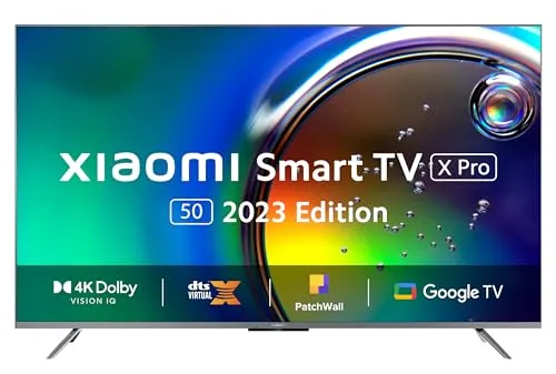 Xiaomi 125 cm (50 inches) X Pro 4K Dolby Vision IQ Series Smart Google TV L50M8-5XIN (Black)