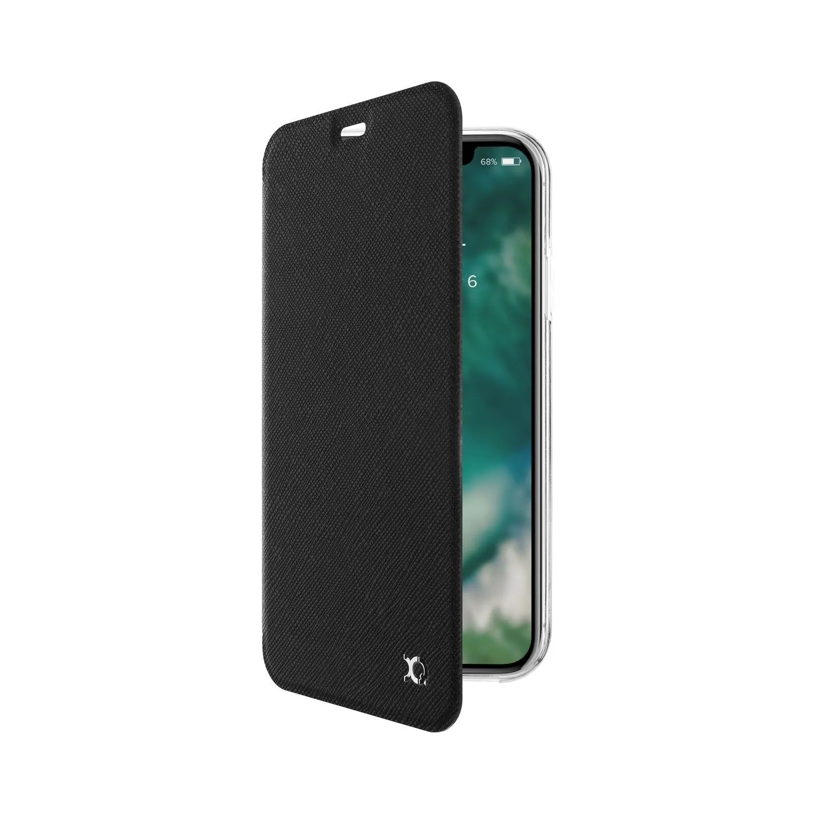 Xqisit Adour iPhone XS Max Flap Cover Wallet Pouch Case Black 32996