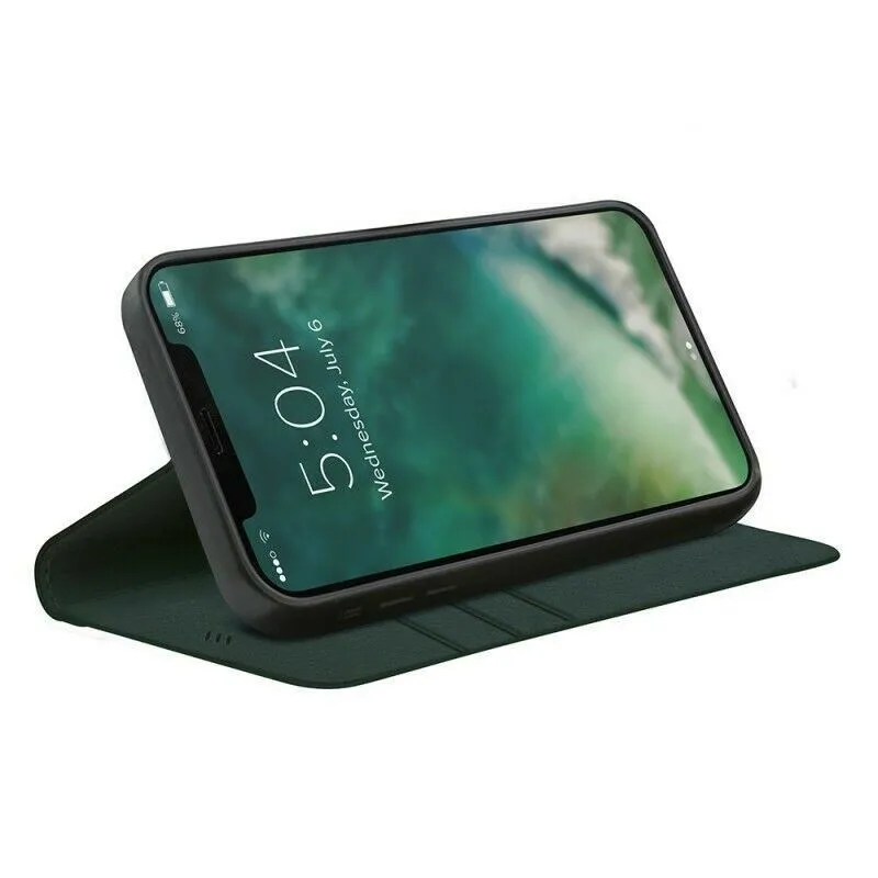 XQISIT Eco Wallet for iPhone 12 Mini 5.4" Green Case with Stand Function