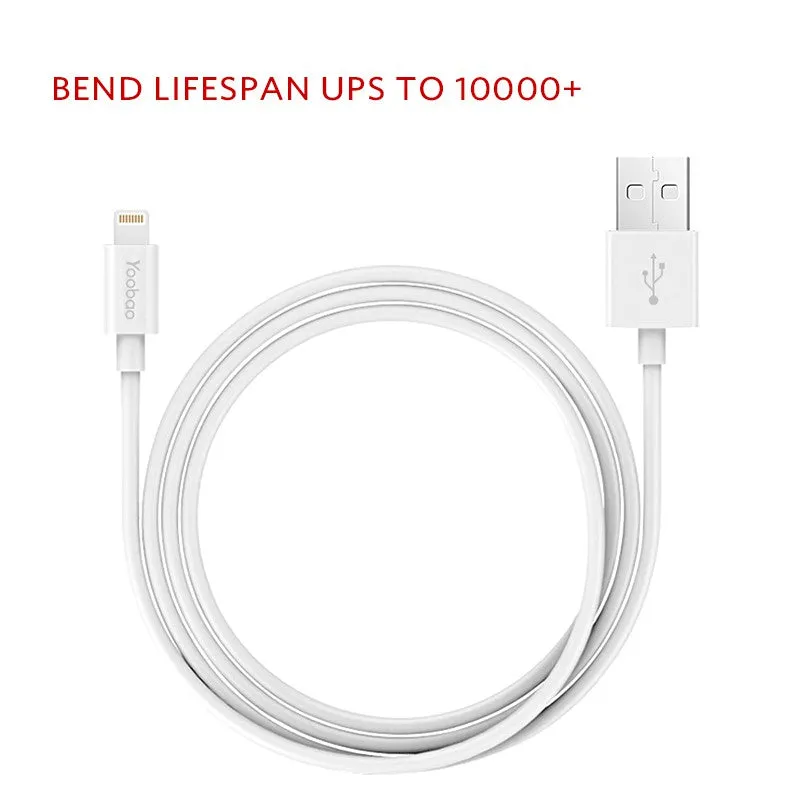 Yoobao 2 meter High Speed USB Data Sync Charger Cable for iPhone (White) | YB-403