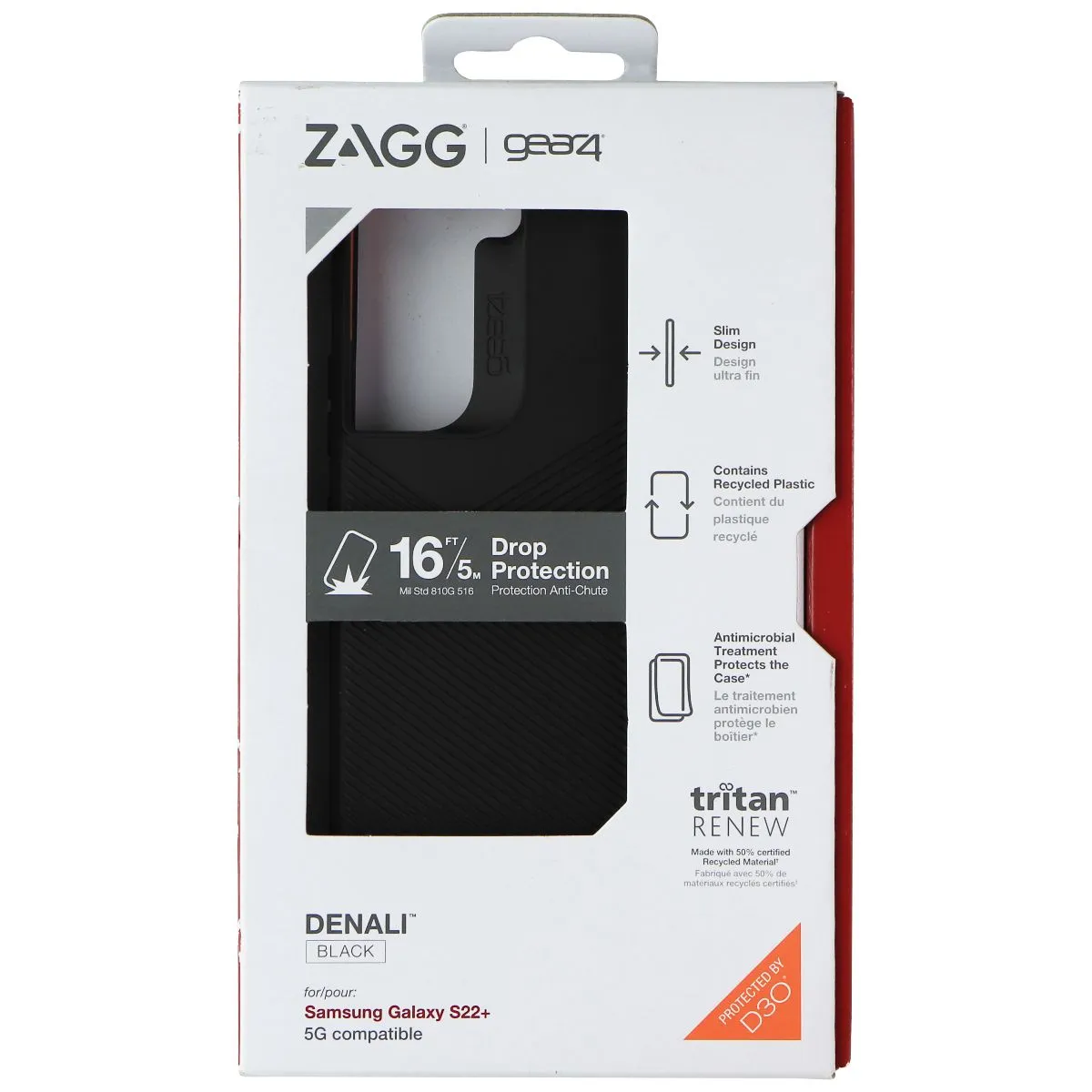 ZAGG Gear4 Denali Series Case for Samsung Galaxy S22  (Plus) - Black